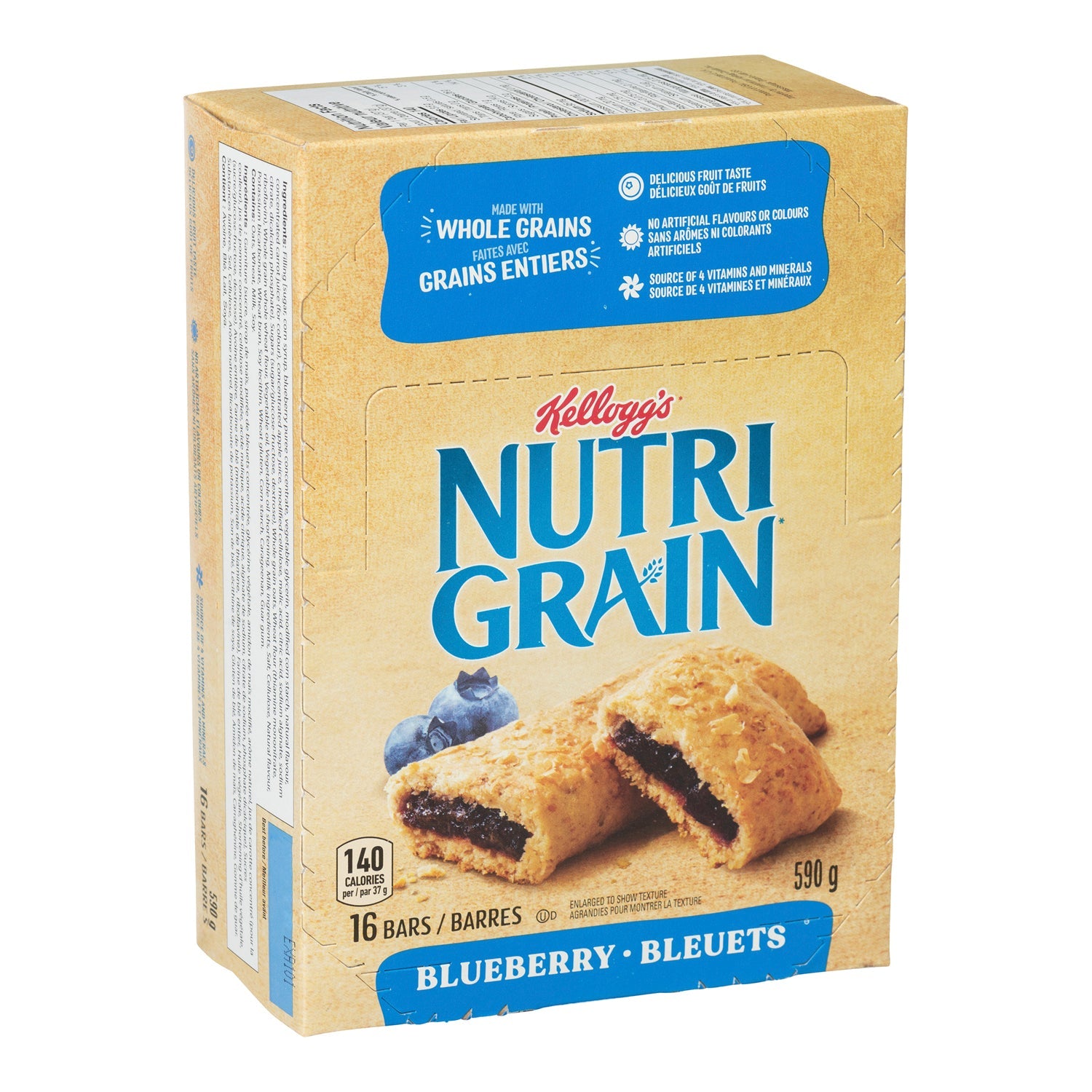 Snack Bar Nutrigrain Blueberry - 48 x 37 g - Kellogg's - Restaurant and Foodservice Ingredients - Canadian Distribution-2