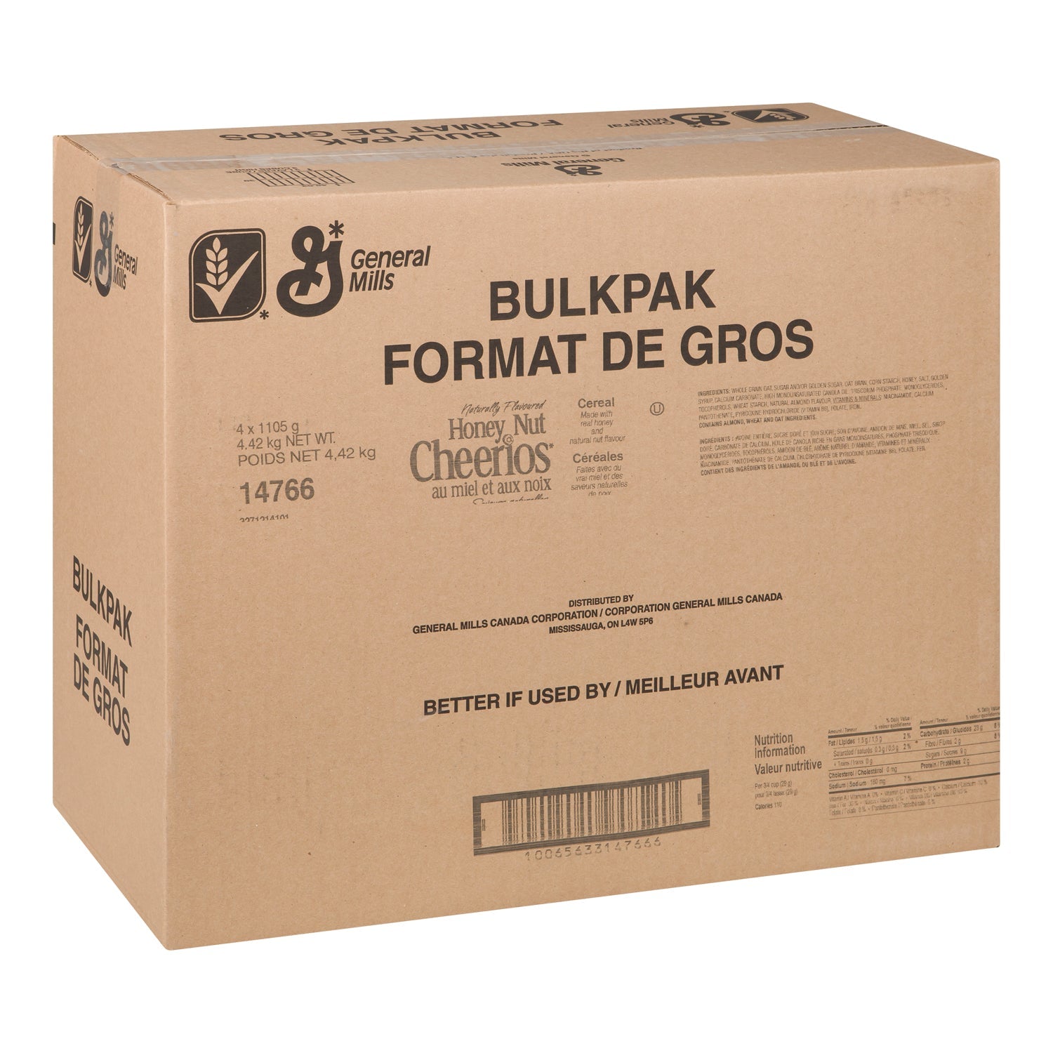 Cereal Cheerio Honey Nut - 4 x 1105 g - General Mills - Restaurant and Foodservice Ingredients - Canadian Distribution-1