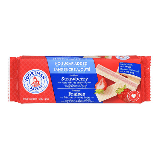 Cookie Strawberry Wafer Sugar-Free - 12 x 250 g - Voortman - Restaurant and Foodservice Ingredients - Canadian Distribution-0