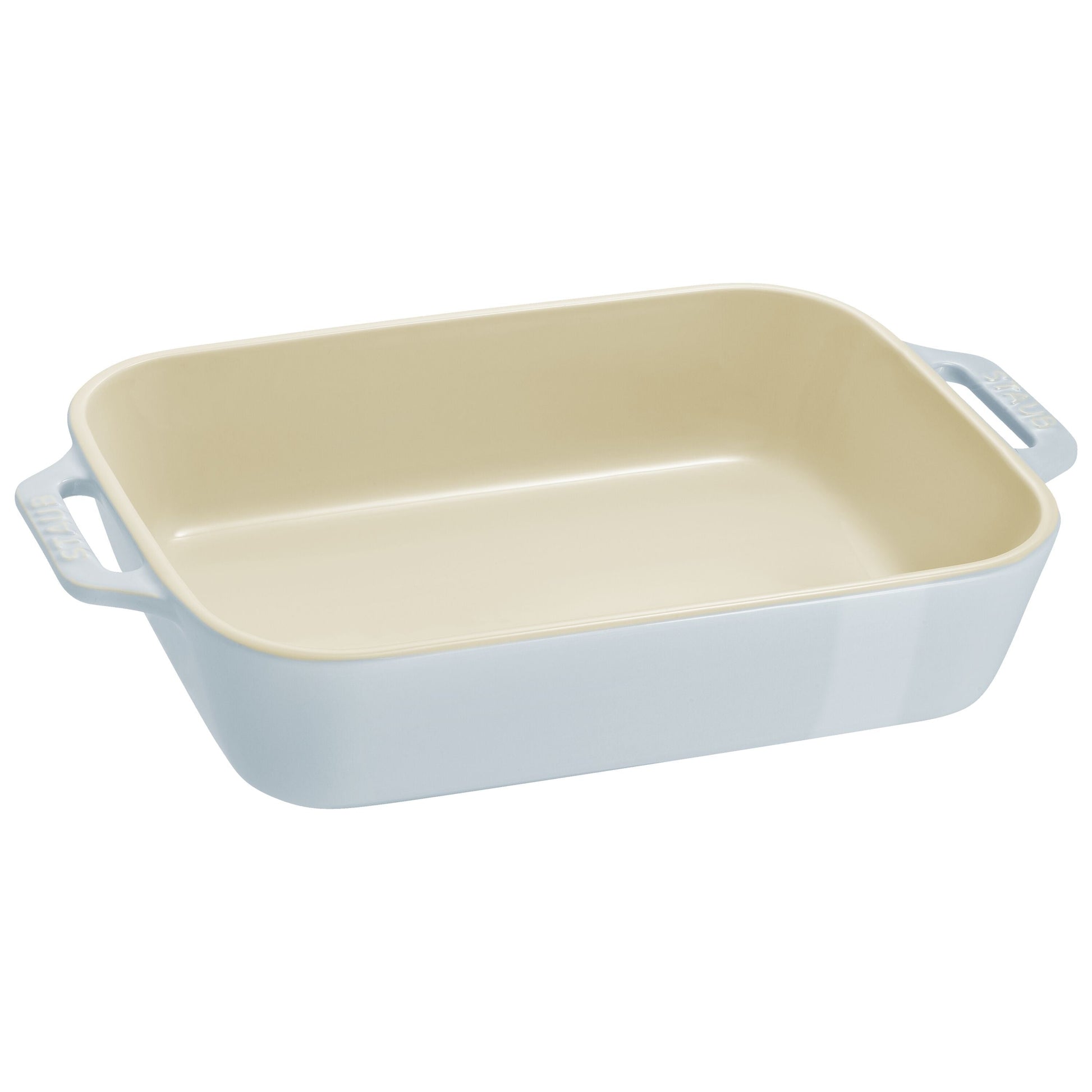 STAUB Ceramique Rectangular Baking Dish Set Macaron Light Blue 3 Piece-3