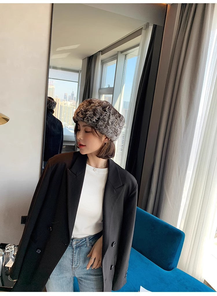 Fur scarf fur head cover dual purpose-3