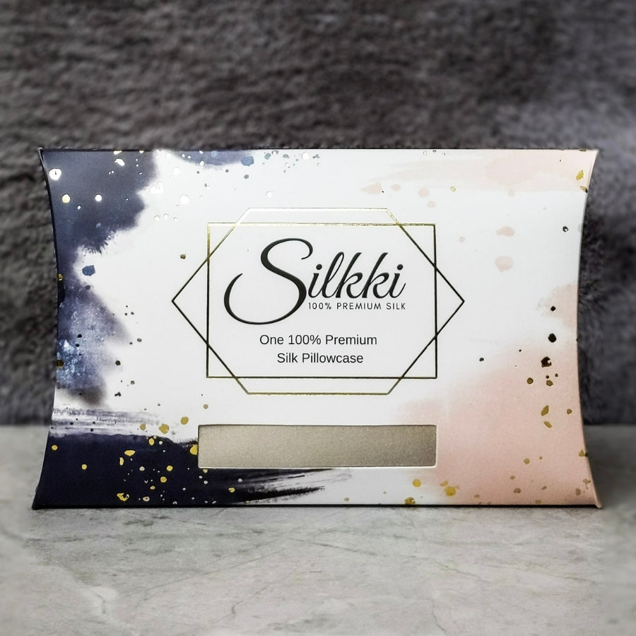 Silk Pillowcase with Envelope Closure - Queen - Beige-2