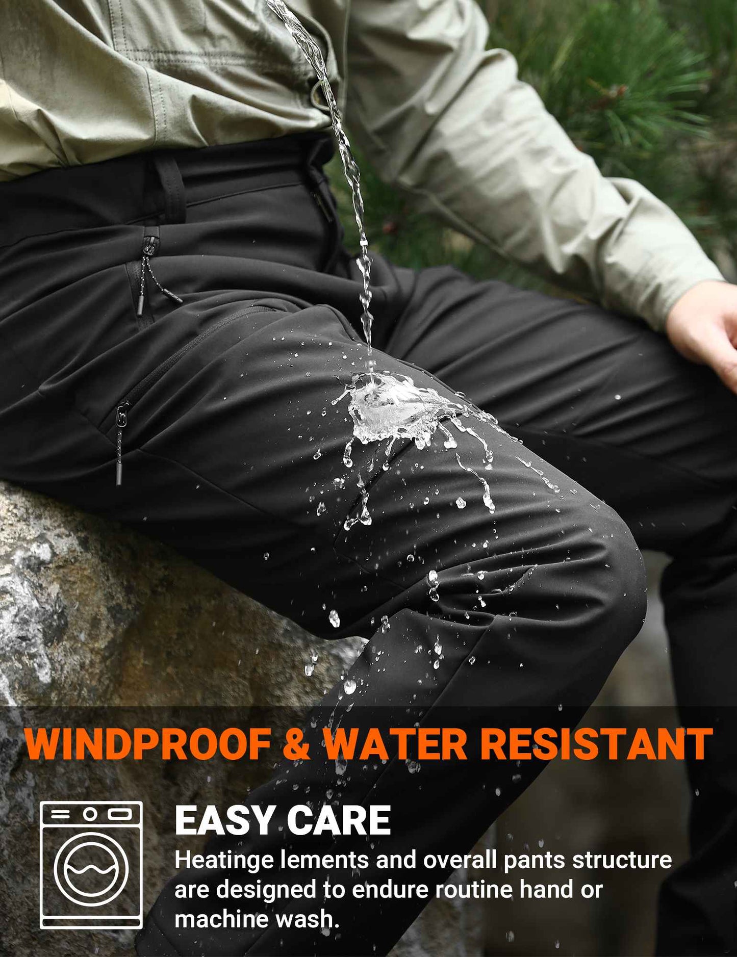 ANTARCTICA GEAR Heated Pants for Men, with 12V/20000mAh Battery-2