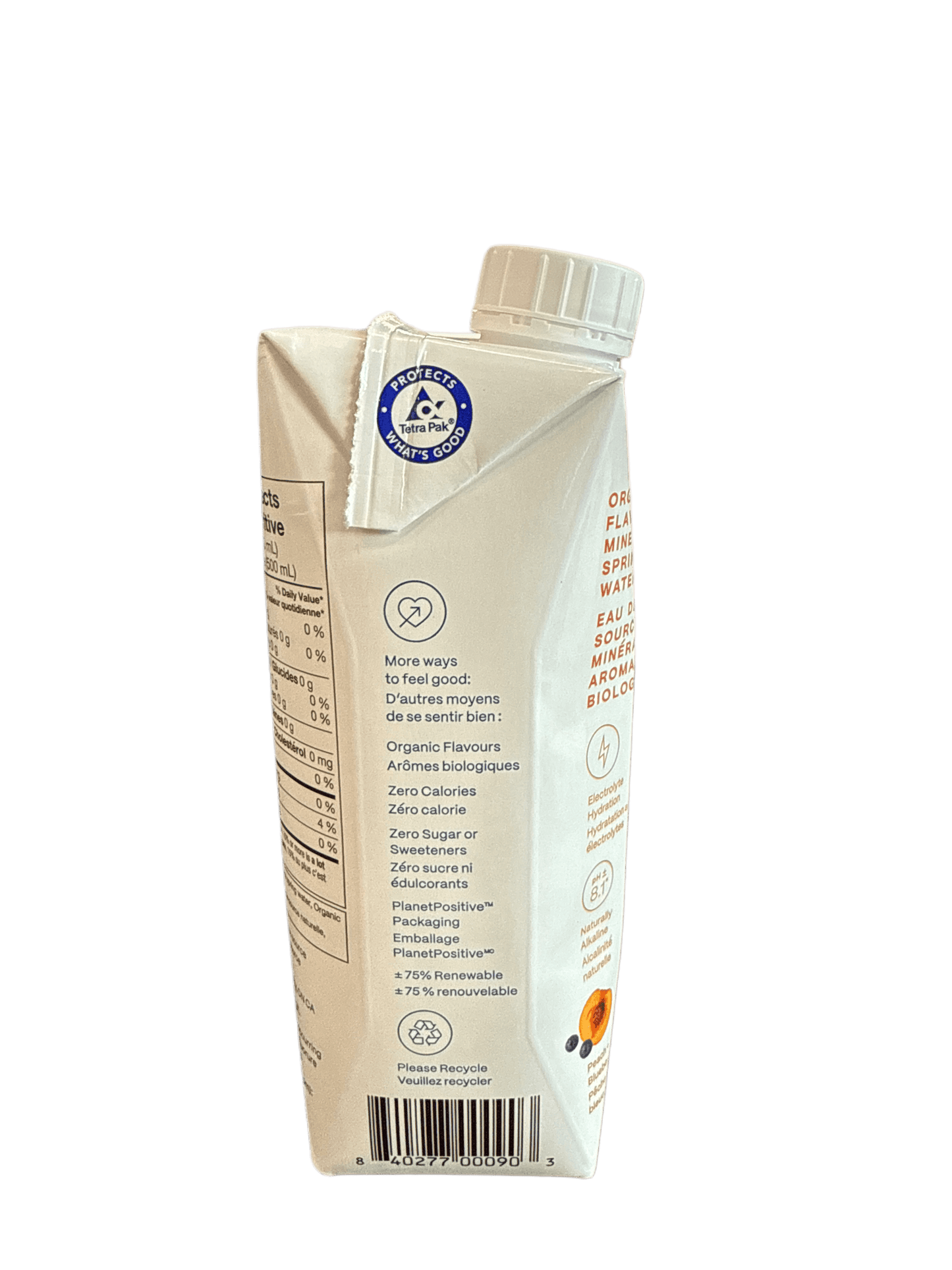 Flow Peach + Blueberry Mineral Spring Water 500ML - Canadian Edition