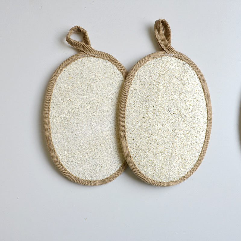 Natural Loofah Body Bath Brush - Reusable Exfoliating Scrubber with Soft Bristles Loofah Sponge for Face And Body Cleaning