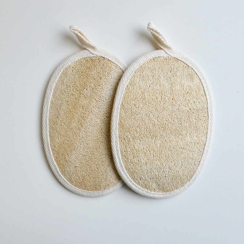 Natural Loofah Body Bath Brush - Reusable Exfoliating Scrubber with Soft Bristles Loofah Sponge for Face And Body Cleaning