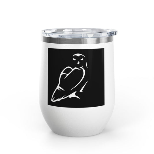 Elegant Owl Wine Tumbler, 12oz - Perfect Gift for Wine Lovers, Elegant Home Decor, Party Favor, Unique Gift Idea, Barware