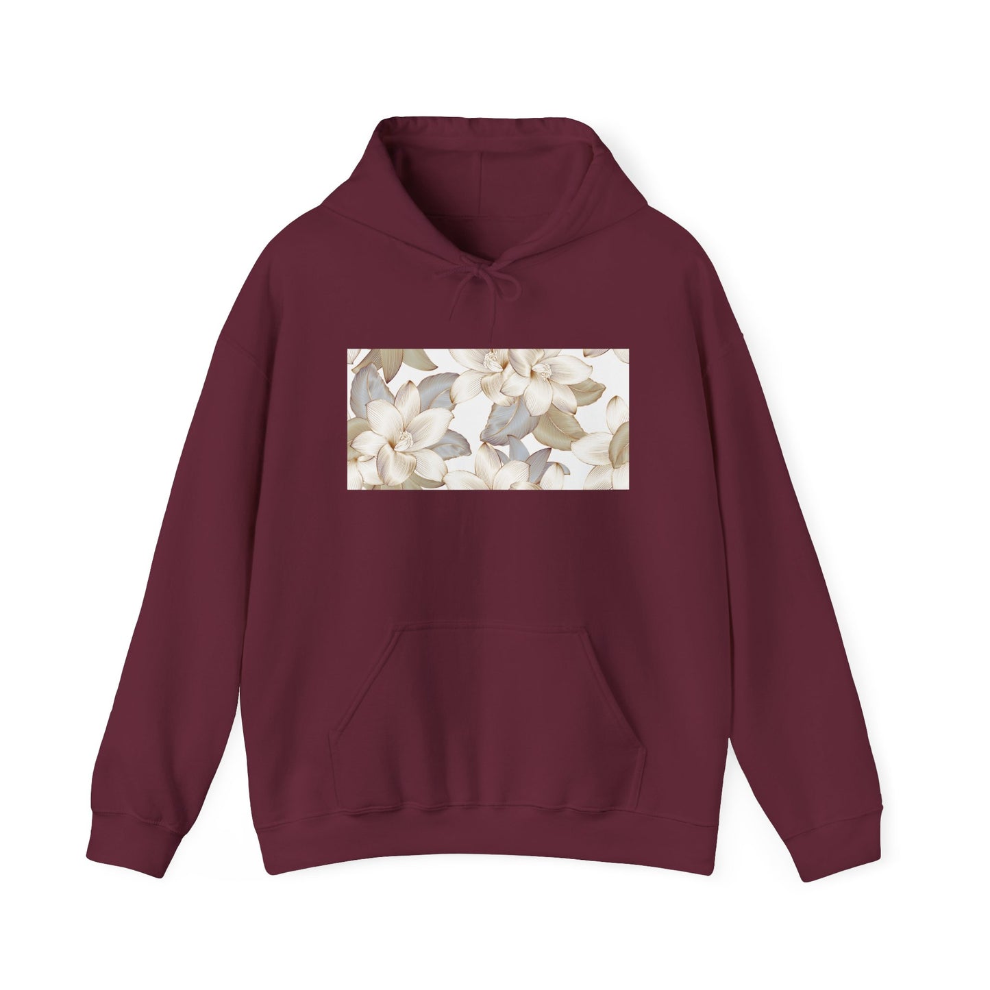 Serene Floral Unisex Hoodie | Cozy Gift for Nature Lovers, Perfect for Fall, Spring, Relaxation, and Casual Outings