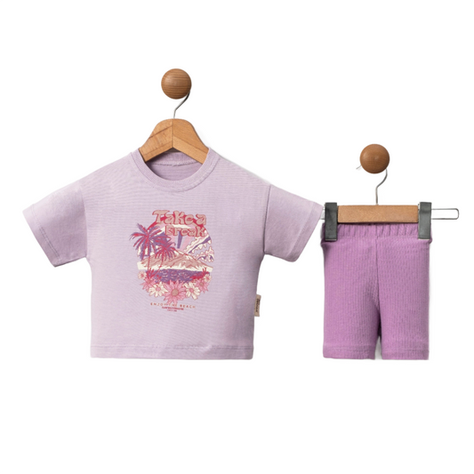 The Beach Bliss Girls Casual Set-0