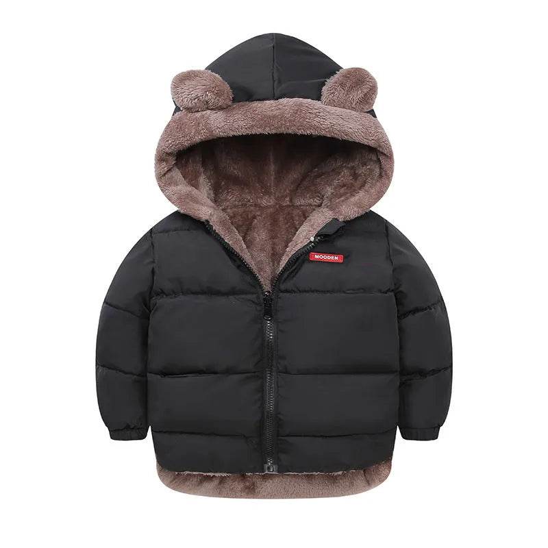 Children Boy's Cotton-padded Fleece Lined Puffer Winter Jacket for Kids