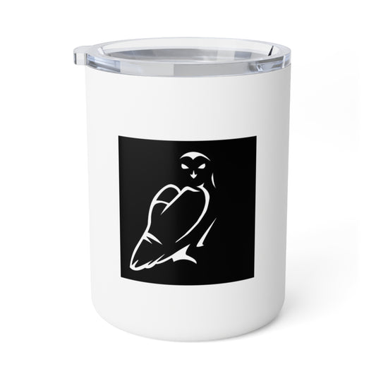 Owl Love Insulated Coffee Mug, 10oz | Unique Gift for Owl Lovers, Cute Kitchenware, Travel Mug, Nature Theme, Coffee Lover's Cup