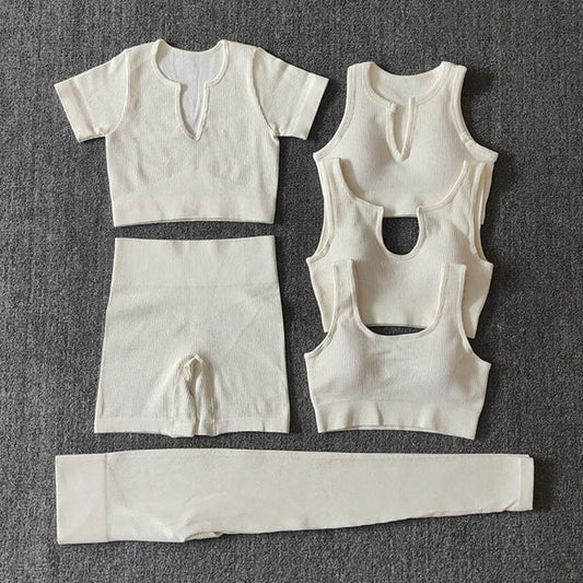 6pcs Yoga Workout Outfit set for women Gym clothes