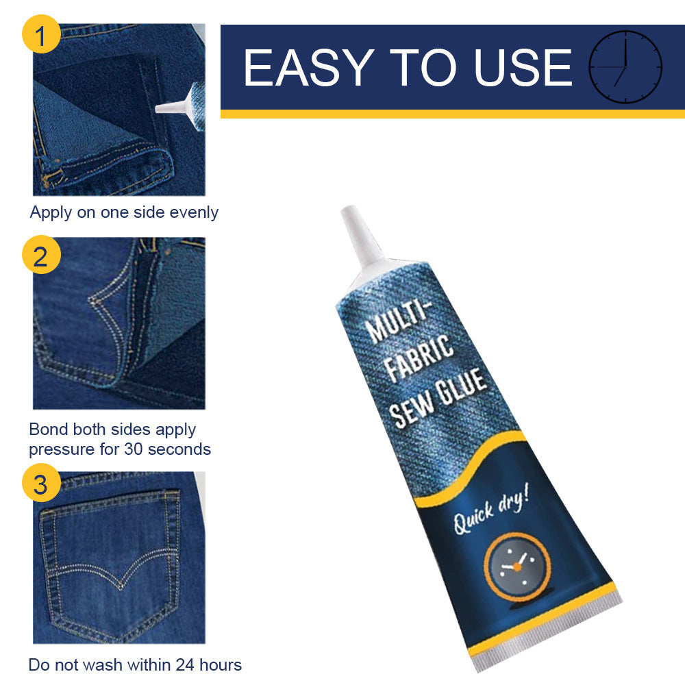Multi-Fabric Sewing Glue, New Needle And Thread Repair Glue, White Seam Glue