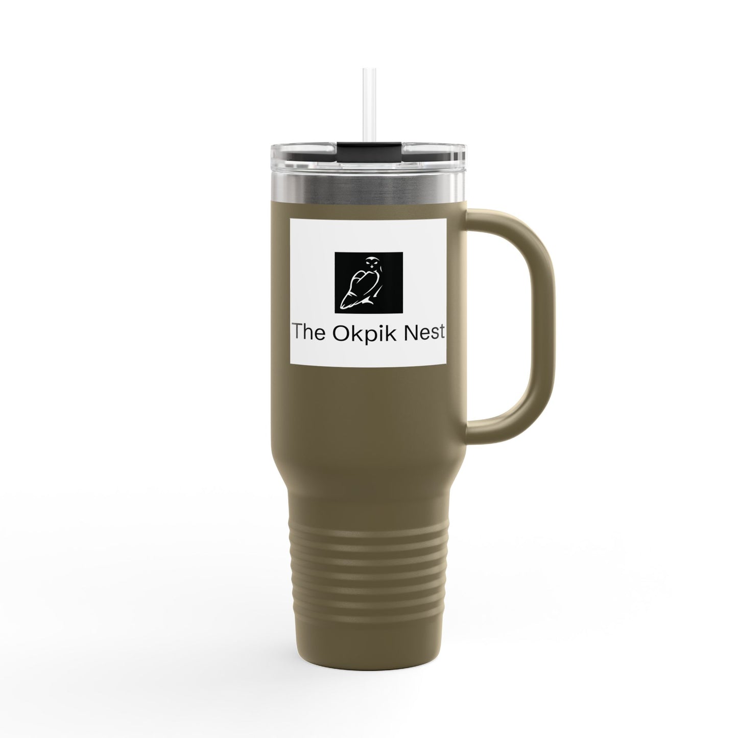 The Okpik Nest Insulated Travel Mug - 40oz, Perfect for Hot & Cold Drinks, Eco-Friendly Coffee Mug, Great Gift for Travelers, Personalized Drinkware