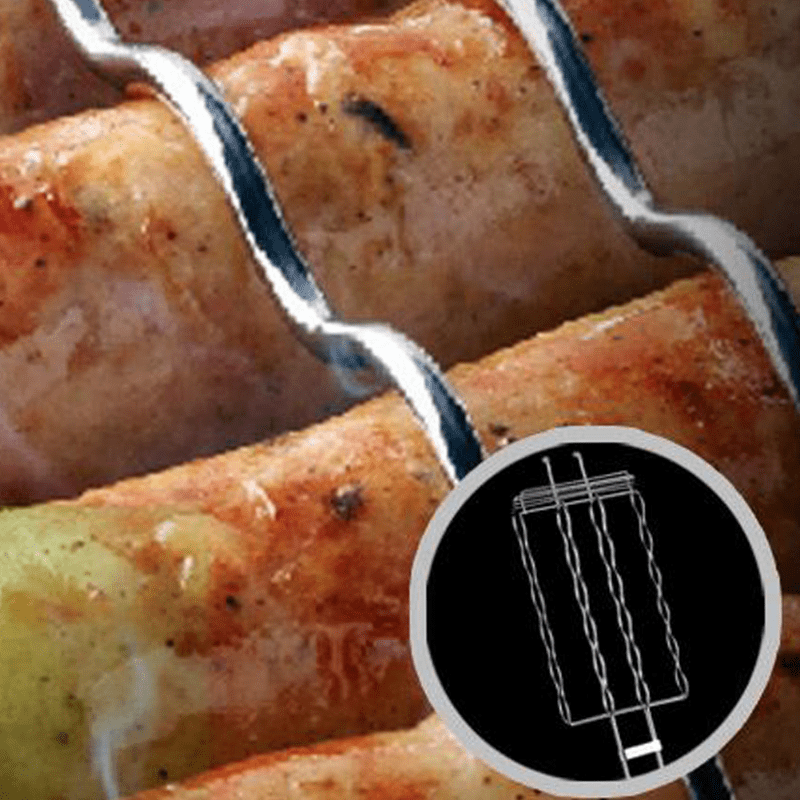 Sausage Grilling Basket Metal Mesh Rack for BBQ-2
