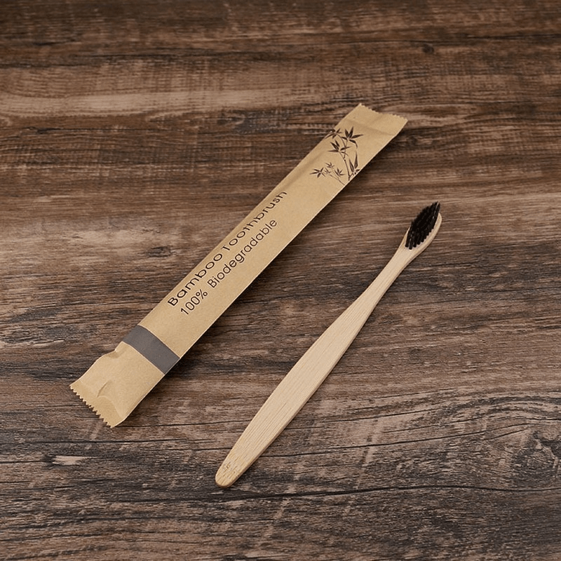 20/40/60pcs Bamboo Toothbrushes Colorful Toothbrush Resuable Portable Adult Wooden Soft Tooth Brush for Home Travel Hote
