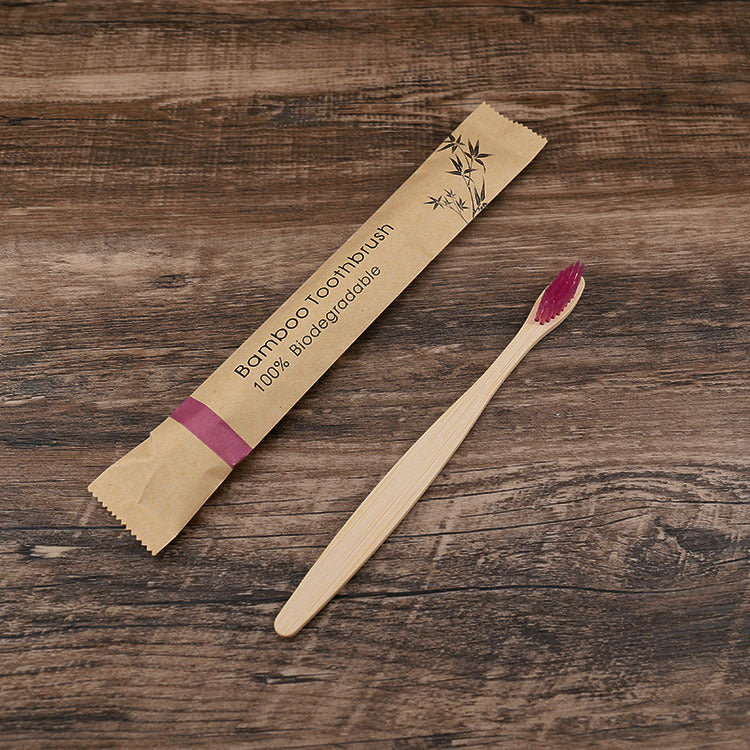 20/40/60pcs Bamboo Toothbrushes Colorful Toothbrush Resuable Portable Adult Wooden Soft Tooth Brush for Home Travel Hote