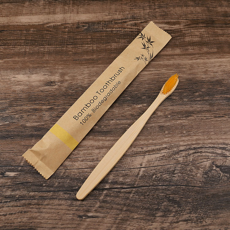 20/40/60pcs Bamboo Toothbrushes Colorful Toothbrush Resuable Portable Adult Wooden Soft Tooth Brush for Home Travel Hote