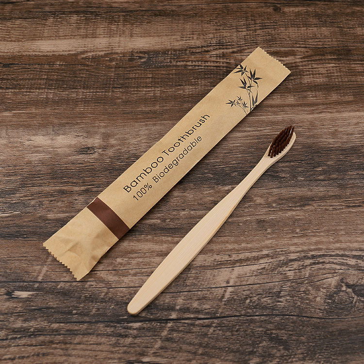 20/40/60pcs Bamboo Toothbrushes Colorful Toothbrush Resuable Portable Adult Wooden Soft Tooth Brush for Home Travel Hote