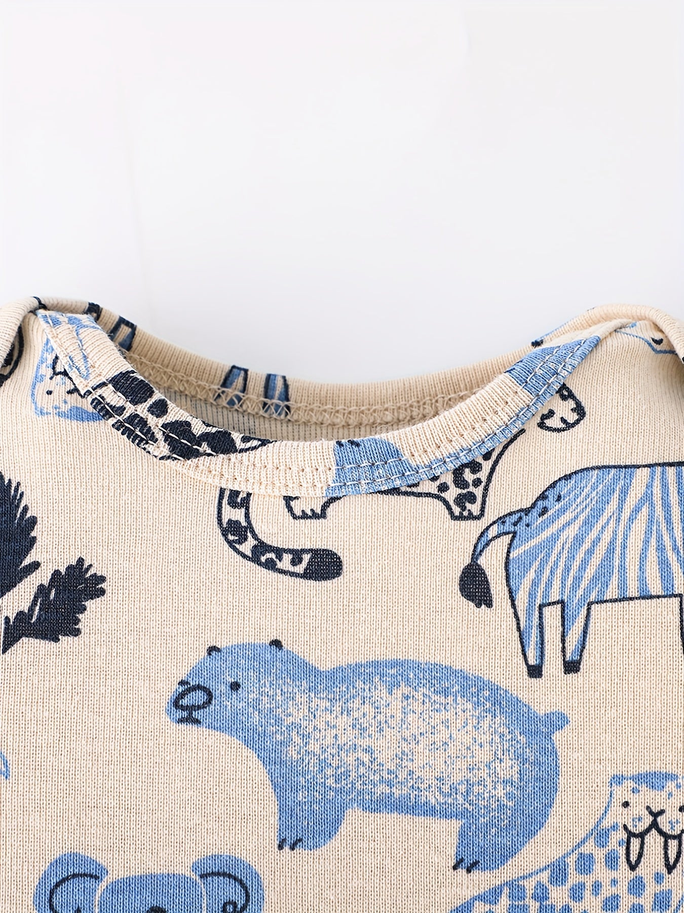 Five-piece Set of Infant and Toddler Short Sleeve Triangle Onesies