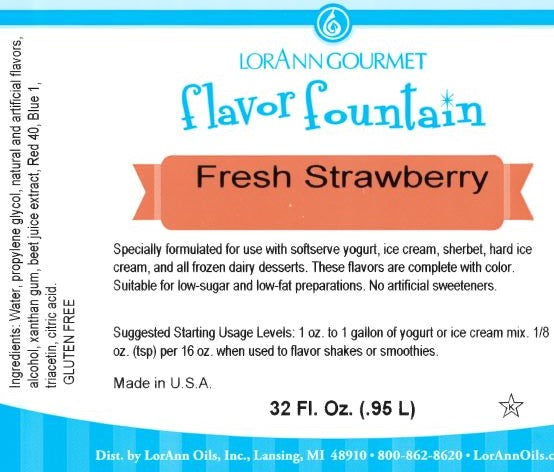 Fresh Strawberry Flavor - 4 oz. - 32 oz.-2
