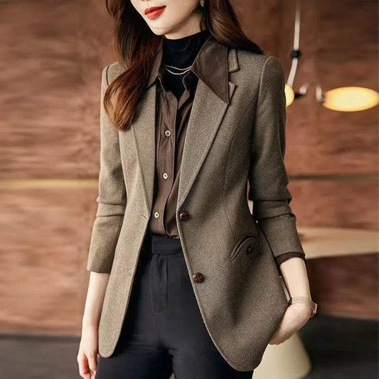 Fashion Personality Woolen Business Formal Blazer jacket Women