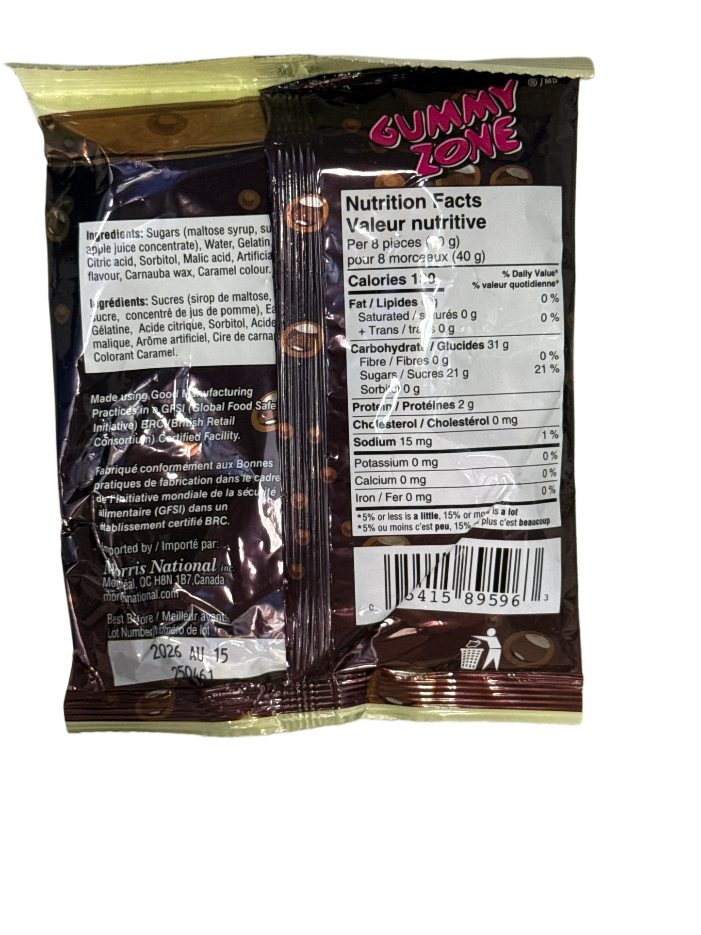 Cola Bottles Gummy Candy 120G - Canadian Edition