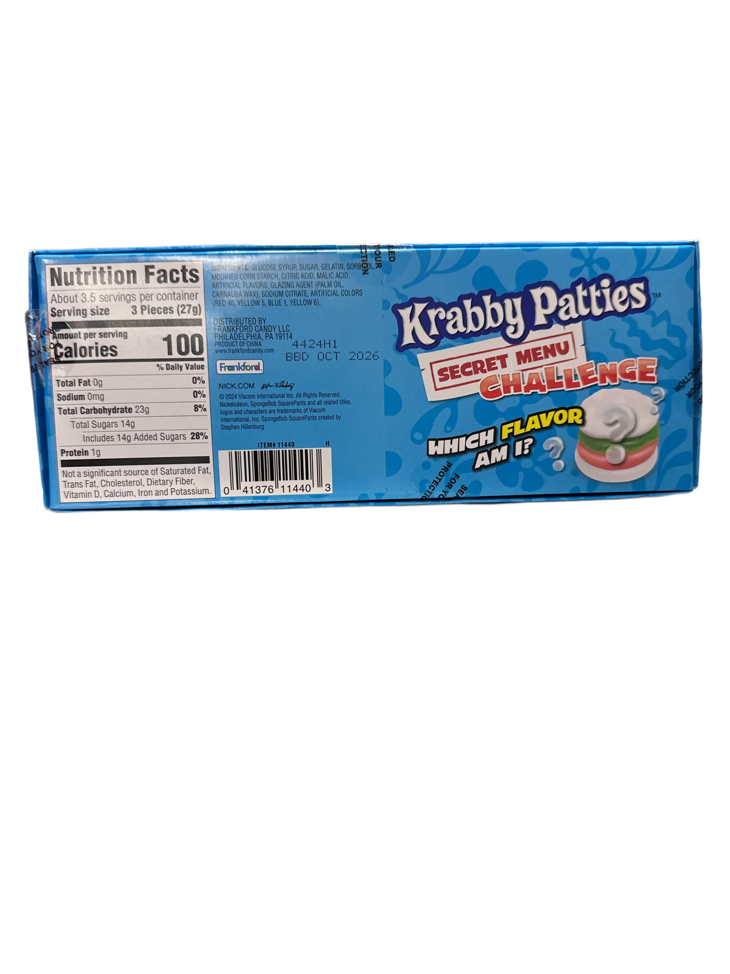 Krabby Patties Secret Menu Challenge 90G - U.S Edition