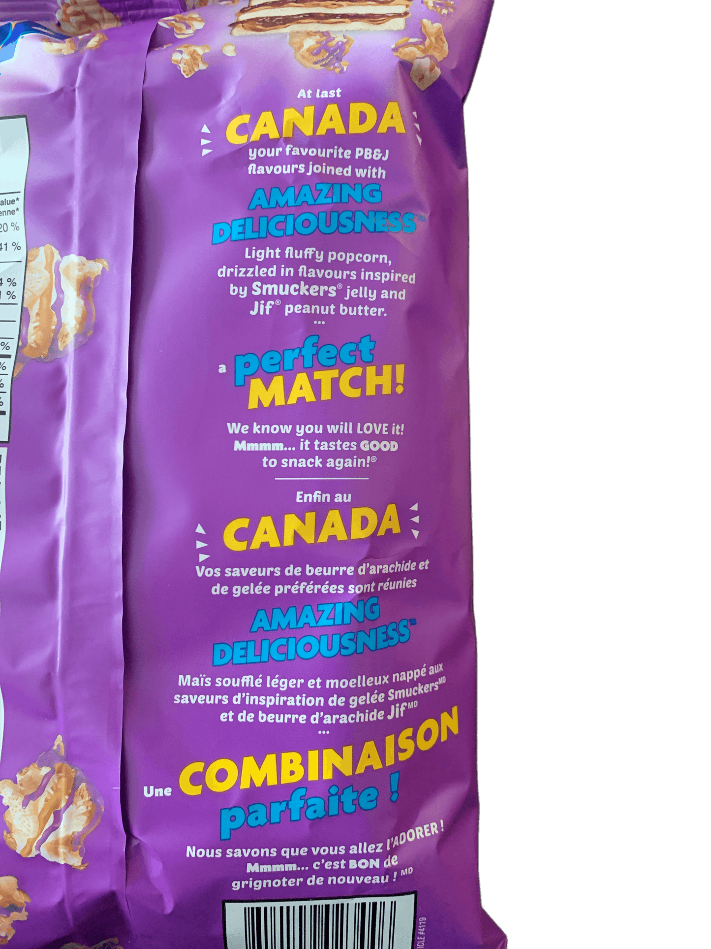 Pop Popcorn PB&J Smucker's and Jif Grape 5.25OZ - U.S Edition