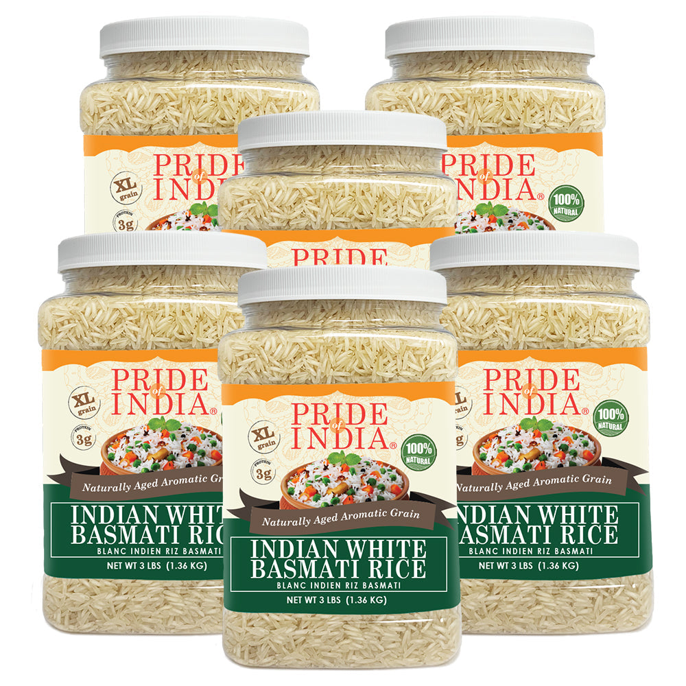 Extra Long Indian White Basmati Rice - Naturally Aged Aromatic Grain Jar-7