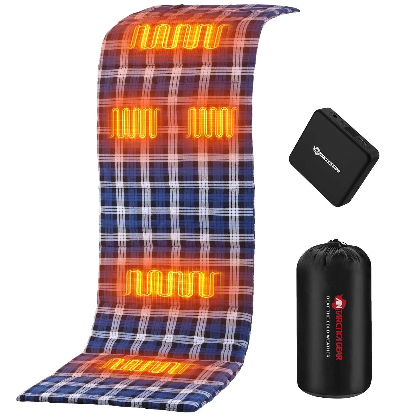 ANTARCTICA GEAR Heated Sleeping Bag Liner,Battery Heated Pad, Electirc Sleeping Bag-0