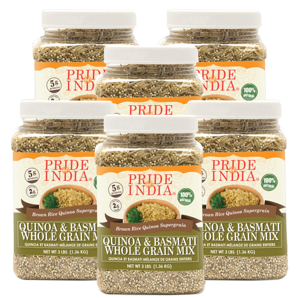 Quinoa & Brown Basmati Whole Grain Mix - Protein Rich Super Grain Jar-4