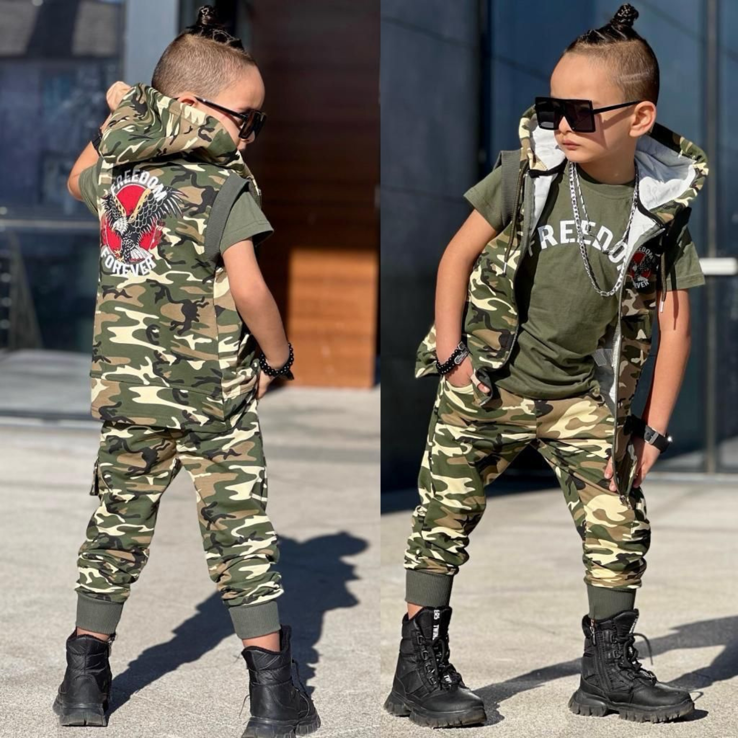 Freedom Army Boys Cotton Set-4