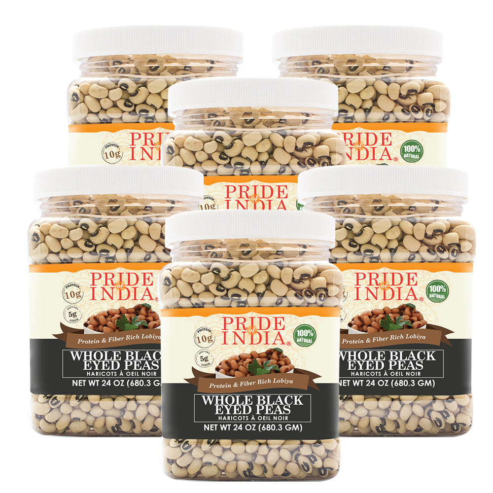 Indian Whole Black Eyed Peas - Protein & Fiber Rich Lobiya Jar-3