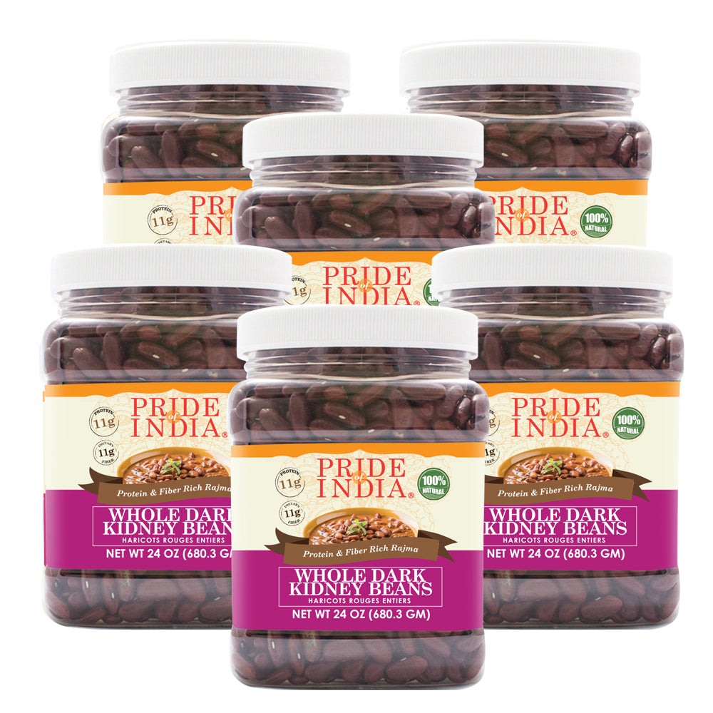 Indian Whole Dark Kidney Beans - Protein & Fiber Rich Rajma Jar-3