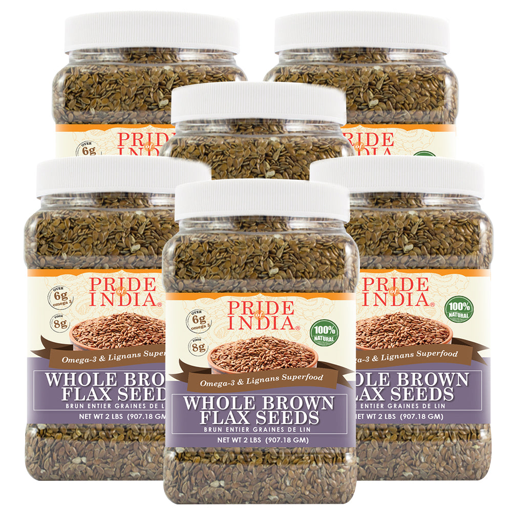 Whole Brown Flax Seeds - Omega-3 & Lignan Superfood Jar-4
