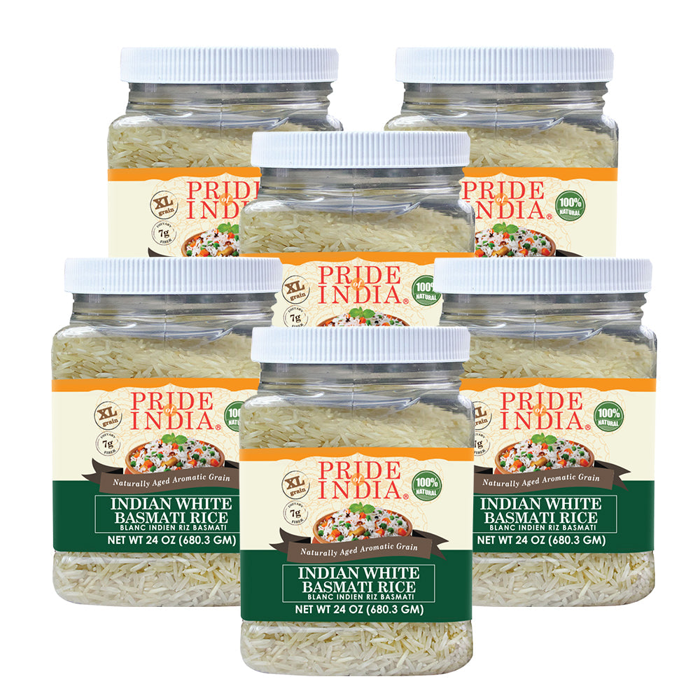 Extra Long Indian White Basmati Rice - Naturally Aged Aromatic Grain Jar-6