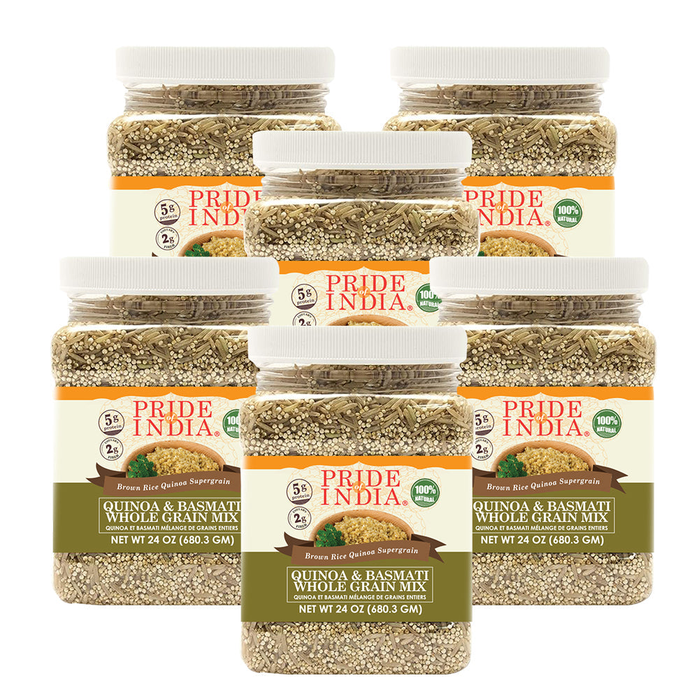 Quinoa & Brown Basmati Whole Grain Mix - Protein Rich Super Grain Jar-3