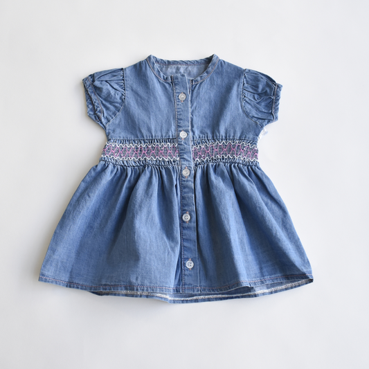 Cloud Cuddle Girls Denim Dress-0