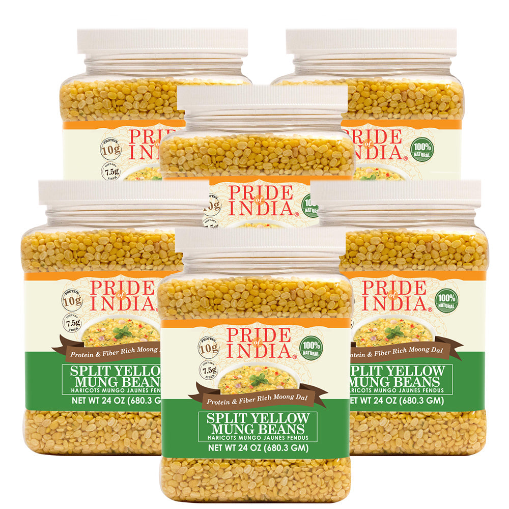 Indian Split Yellow Mung Lentils - Protein & Fiber Rich Moong Dal Jar-3