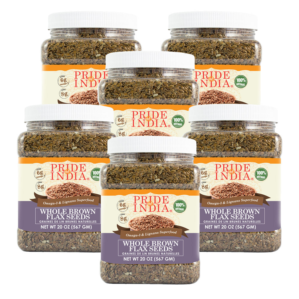 Whole Brown Flax Seeds - Omega-3 & Lignan Superfood Jar-3