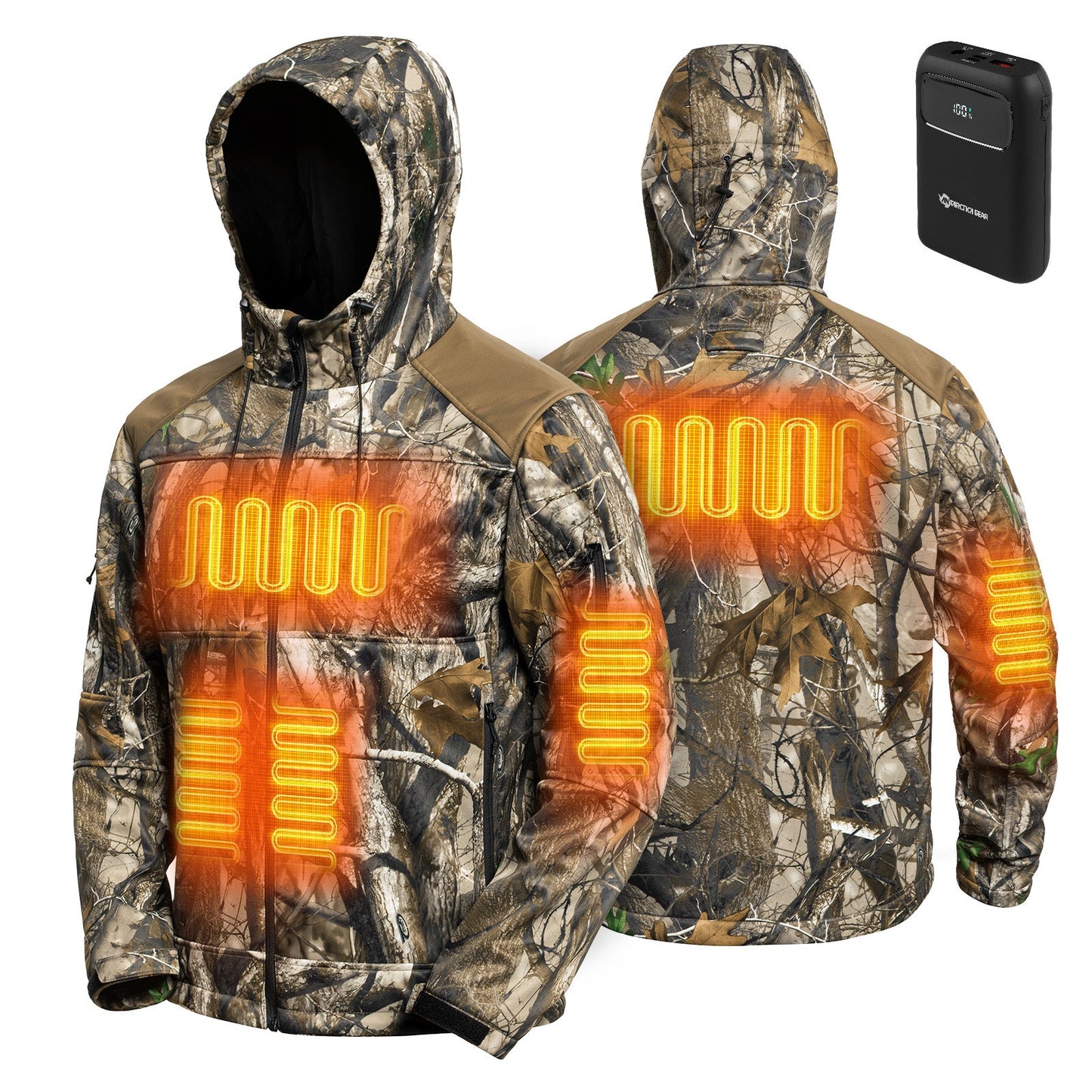 ANTARCTICA GEAR Heated Hunting Jacket for Men with 12V 15000mAh Battery Pack-1