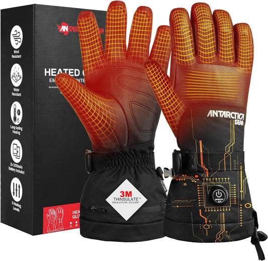ANTARCTICA GEAR Winter Ski Gloves Rechargeable Heating Warm Gloves for Motorcycle-0