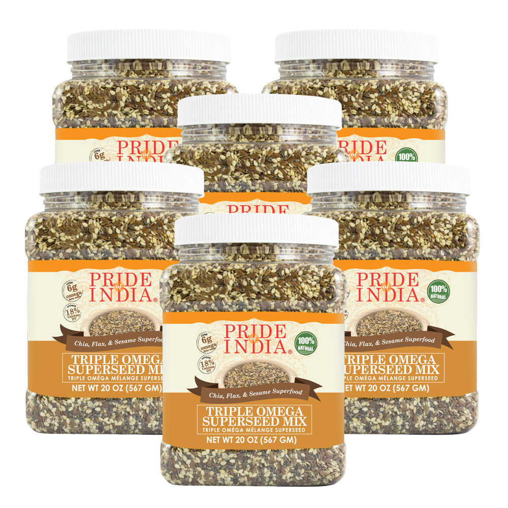 Triple Omega Superseed Mix - Chia Flax & Sesame Superfood Jar-3