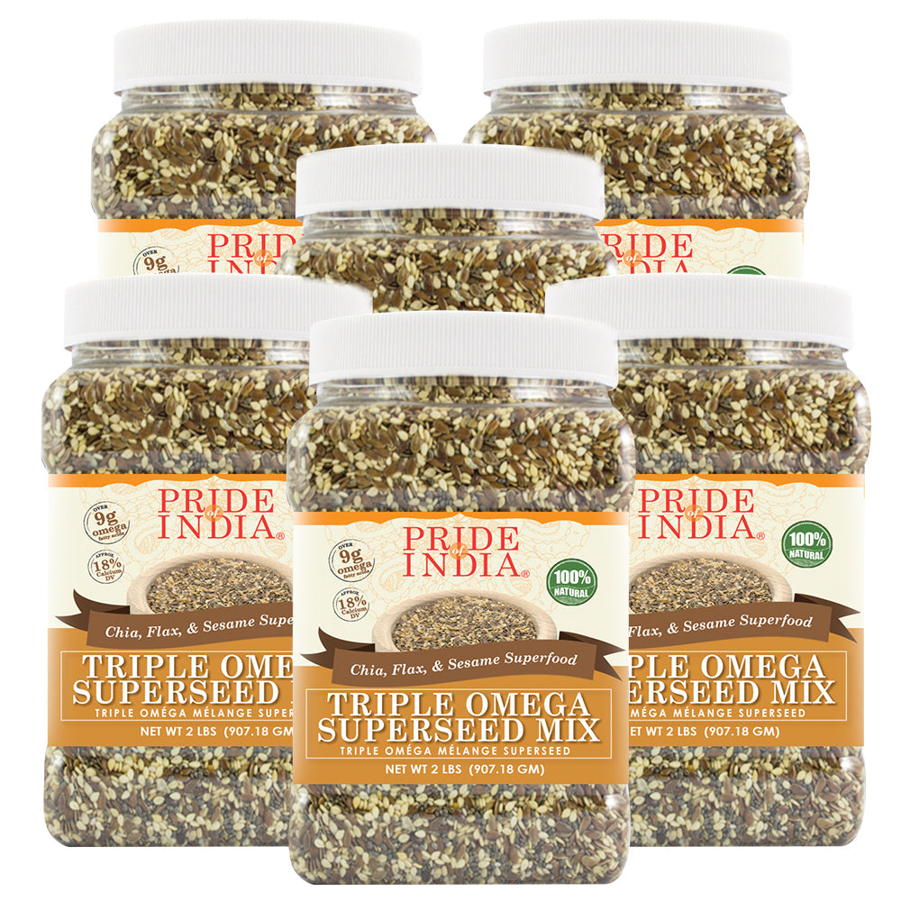 Triple Omega Superseed Mix - Chia Flax & Sesame Superfood Jar-4