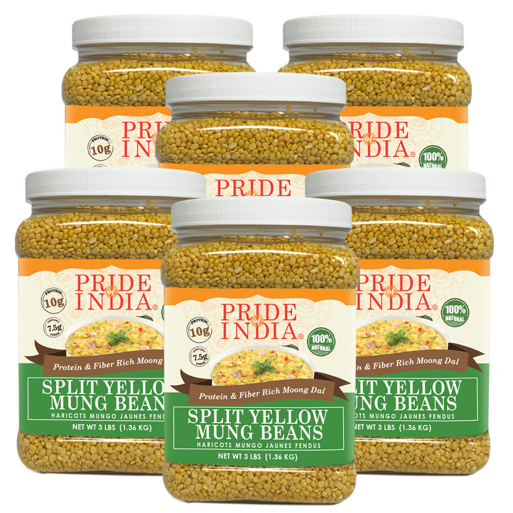 Indian Split Yellow Mung Lentils - Protein & Fiber Rich Moong Dal Jar-5