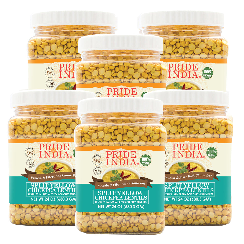 Indian Split Yellow Chickpea Lentils - Protein & Fiber Rich Chana Dal Jar-3