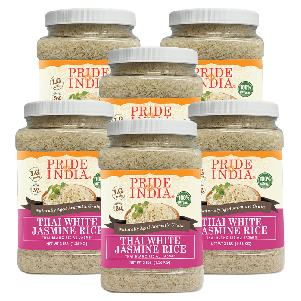 Thai White Jasmine Rice - Hom Mali Fragrant Long Grain Jar-5