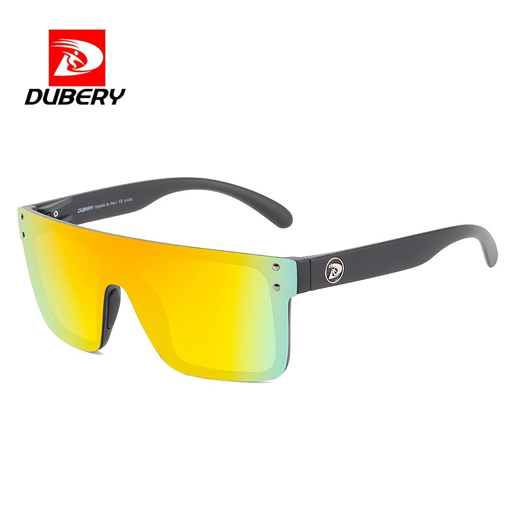 DUBERY, One-piece Large-frame Fashion Glasses, Trendy Polarized Sports Fashion Glasses, Riding One-piece Fashion Glasses