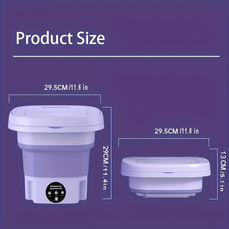 1pc Portable 2.11gal Washing Machine For Camping, RV, Travel, And Home Use - Perfect For Washing Underwear, Bras, Socks, And More
